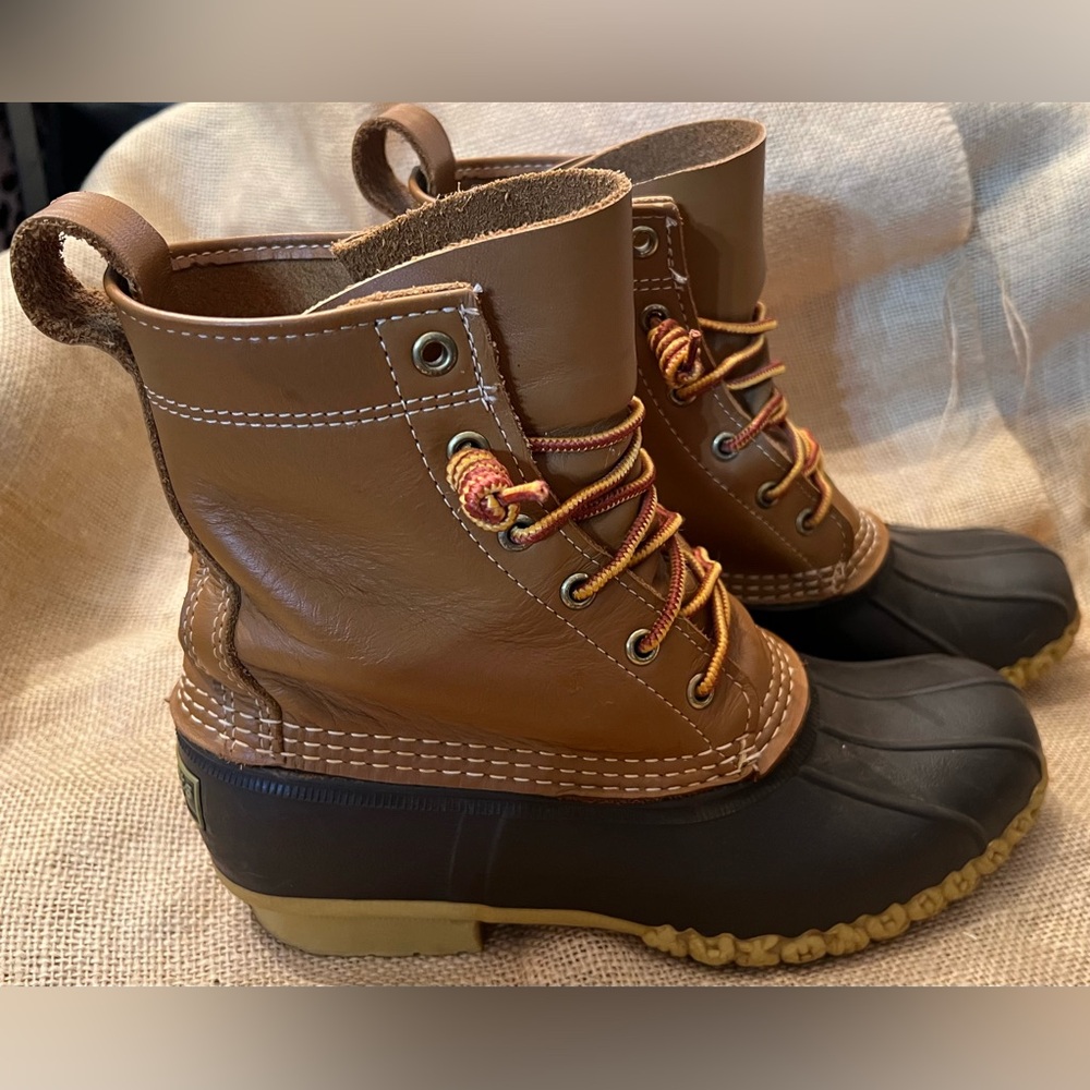 LL Bean Brown Duck Boots size DM